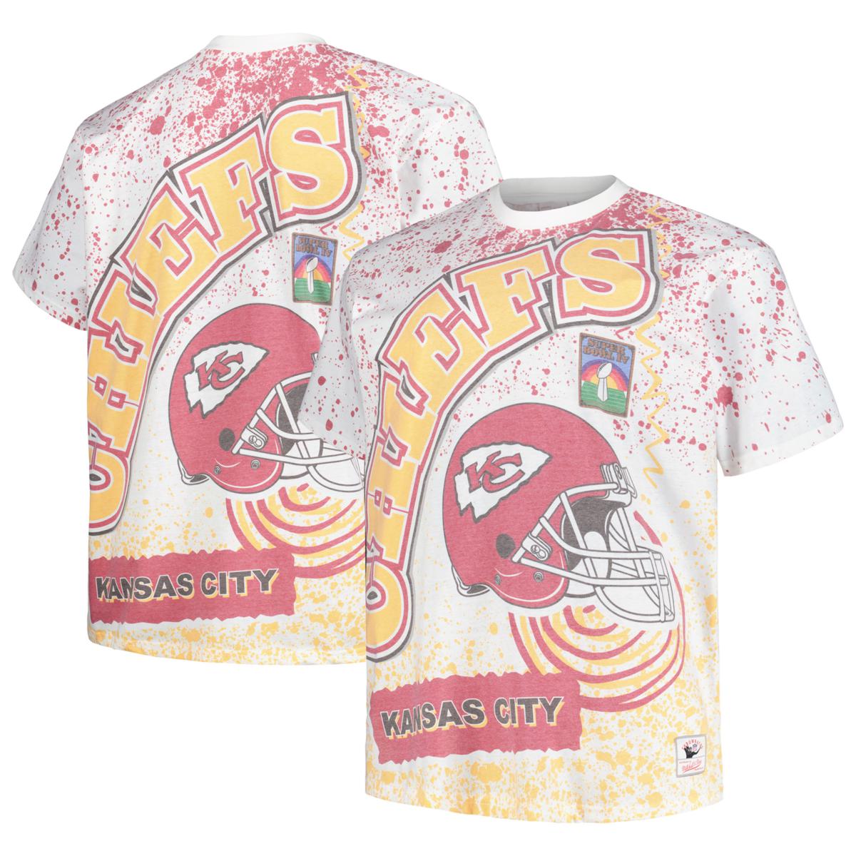 Men's Mitchell & Ness White Kansas City Chiefs Big & Tall Allover Print TShirt 22920299 HSN