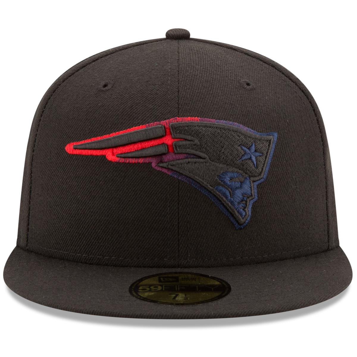 Men's New Era Black New England Patriots Color Dim 59FIFTY Fitted Hat