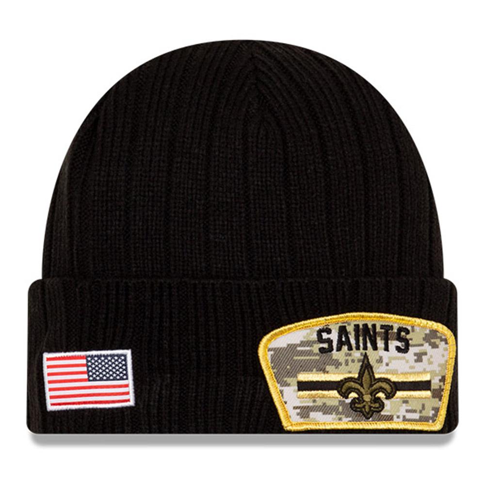 New Orleans Saints New Era NFL 2022 Salute To Service Winter Knit Bobble  Hat