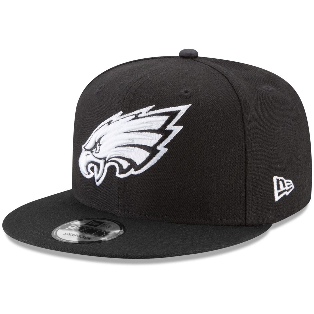 Men's New Era Black Philadelphia Eagles B-Dub 9FIFTY Adjustable Hat ...