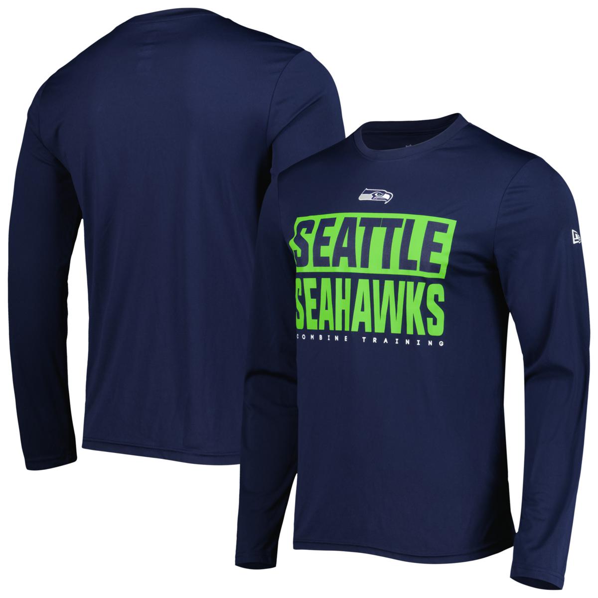 Men s New Era College Navy Seattle Seahawks Combine Authentic