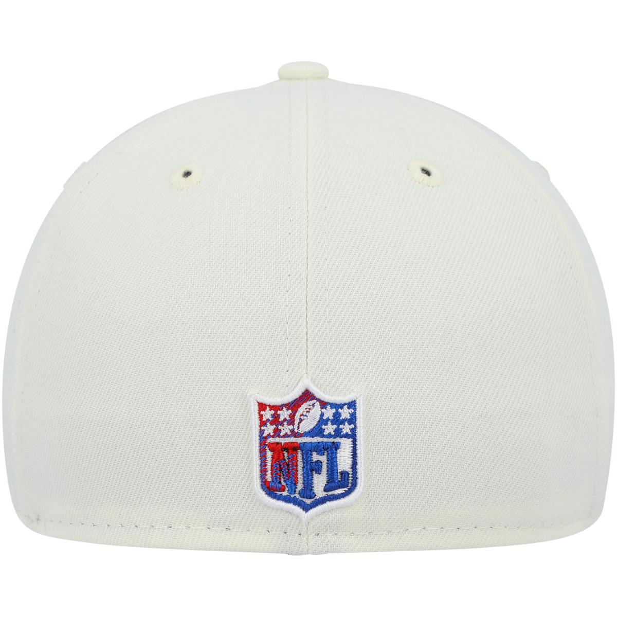 Men's New Era Cream Buffalo Bills Chrome Color Dim 59FIFTY Fitted