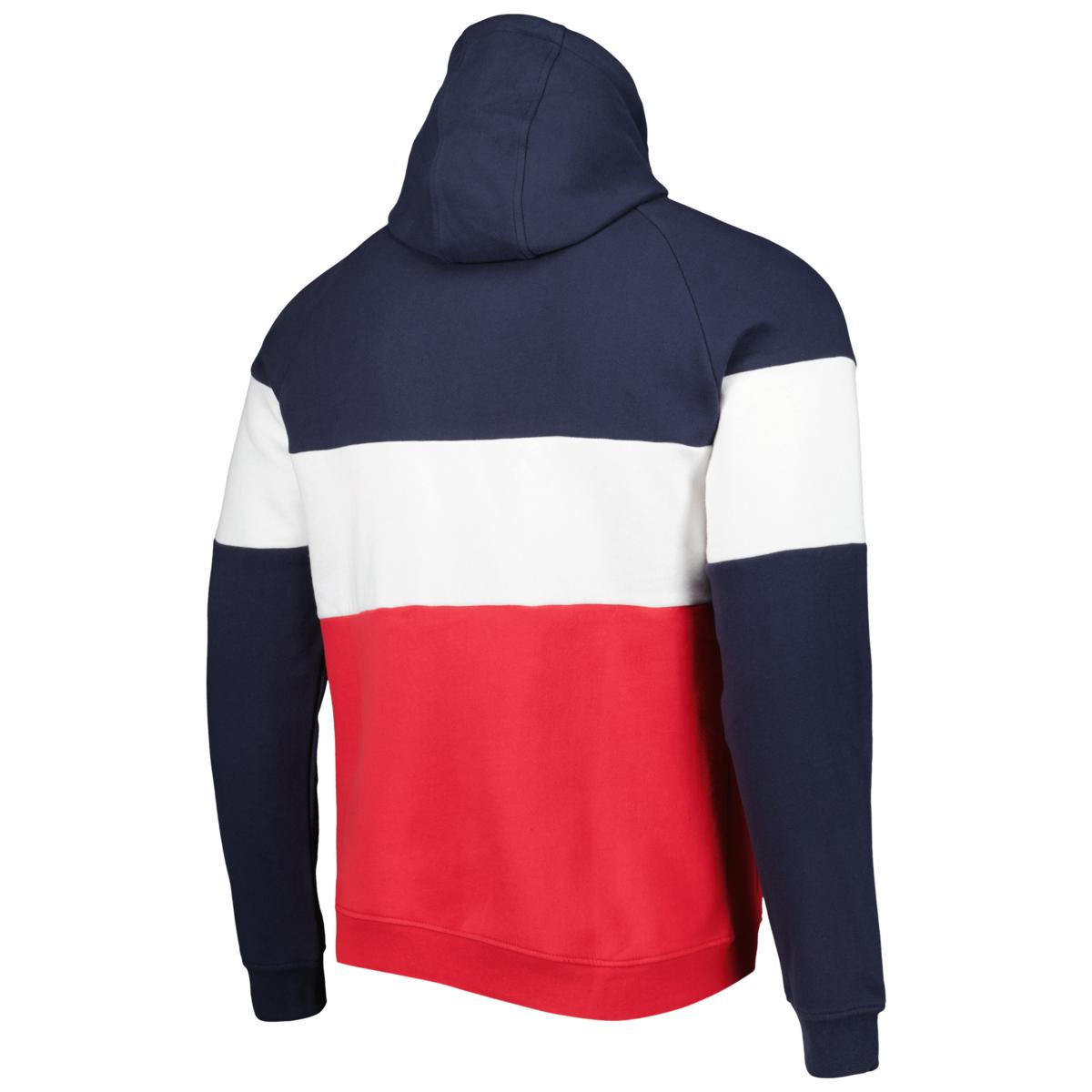 Men's New Era Red/Navy Houston Texans Colorblock Current Pullover