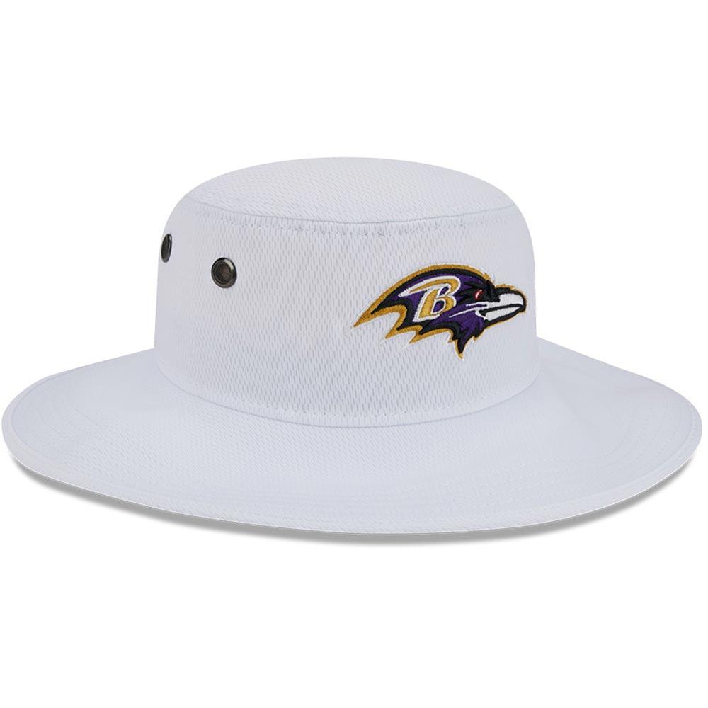 Men's New Era White Baltimore Ravens 2023 NFL Training Camp Panama Bucket  Hat