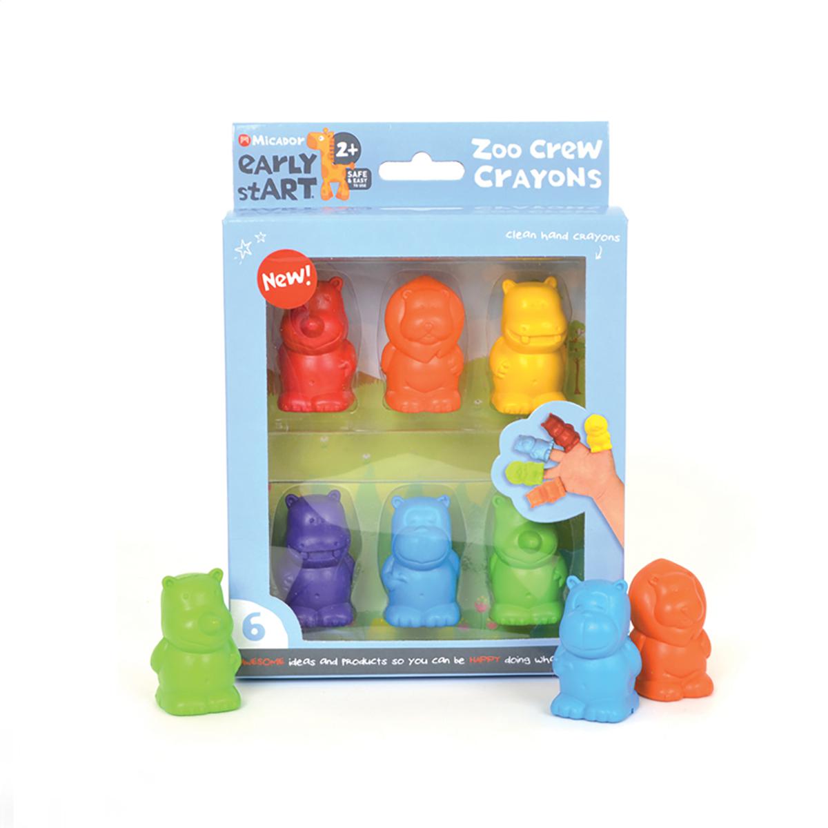 Micador early stART Zoo Crew Crayons, 6/Pkg. - 20765200