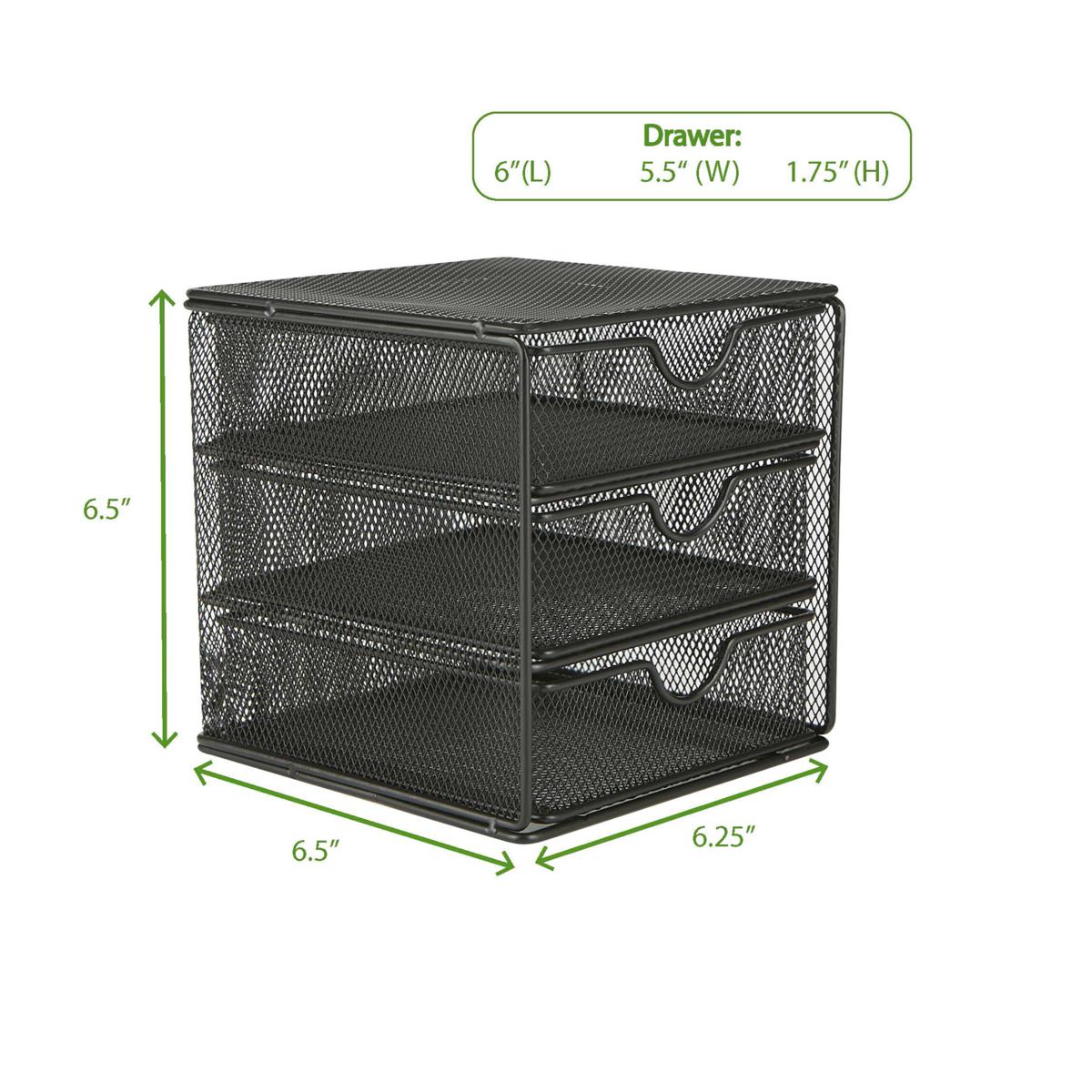  Whitmor 6-Section Clear Drawer Organizer - Office