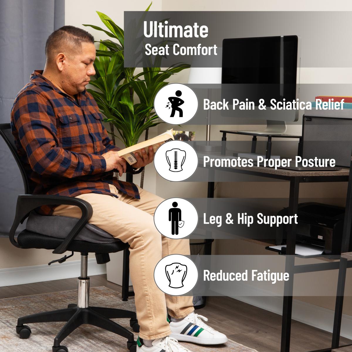 Mind Reader Portable Office Chair Cushion Ergonomic Orthopedic | HSN