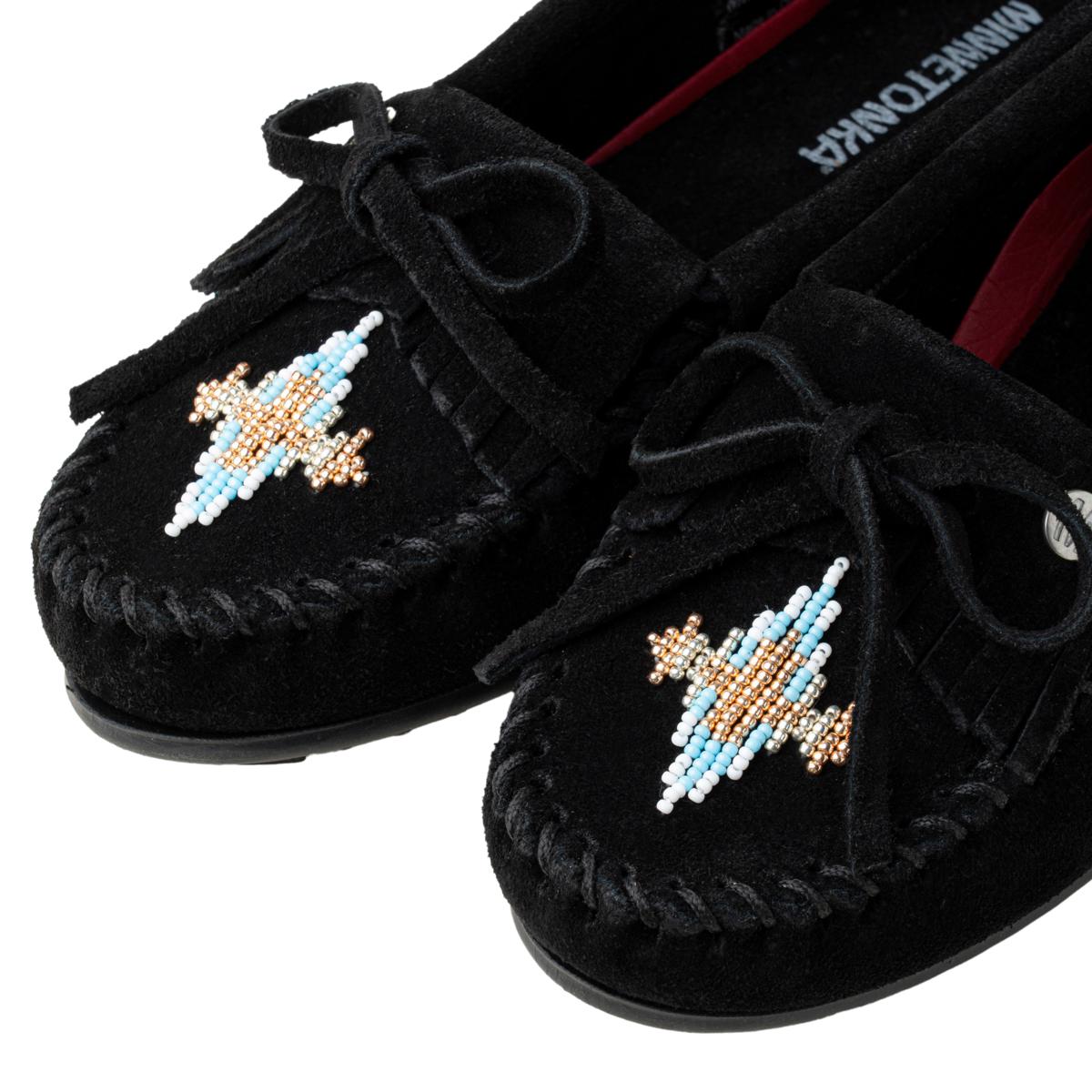 Minnetonka® Nizhoni Hand-Beaded Suede Moccasin - 23403499 | HSN