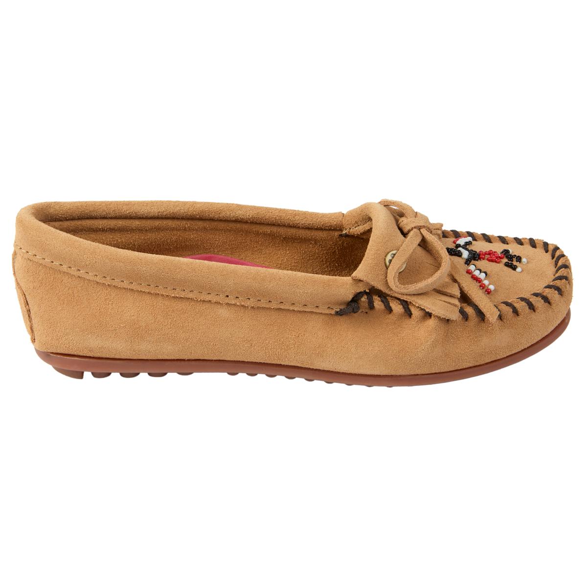 Minnetonka Thunderbird Hand-Beaded Suede Moccasin - 22619133