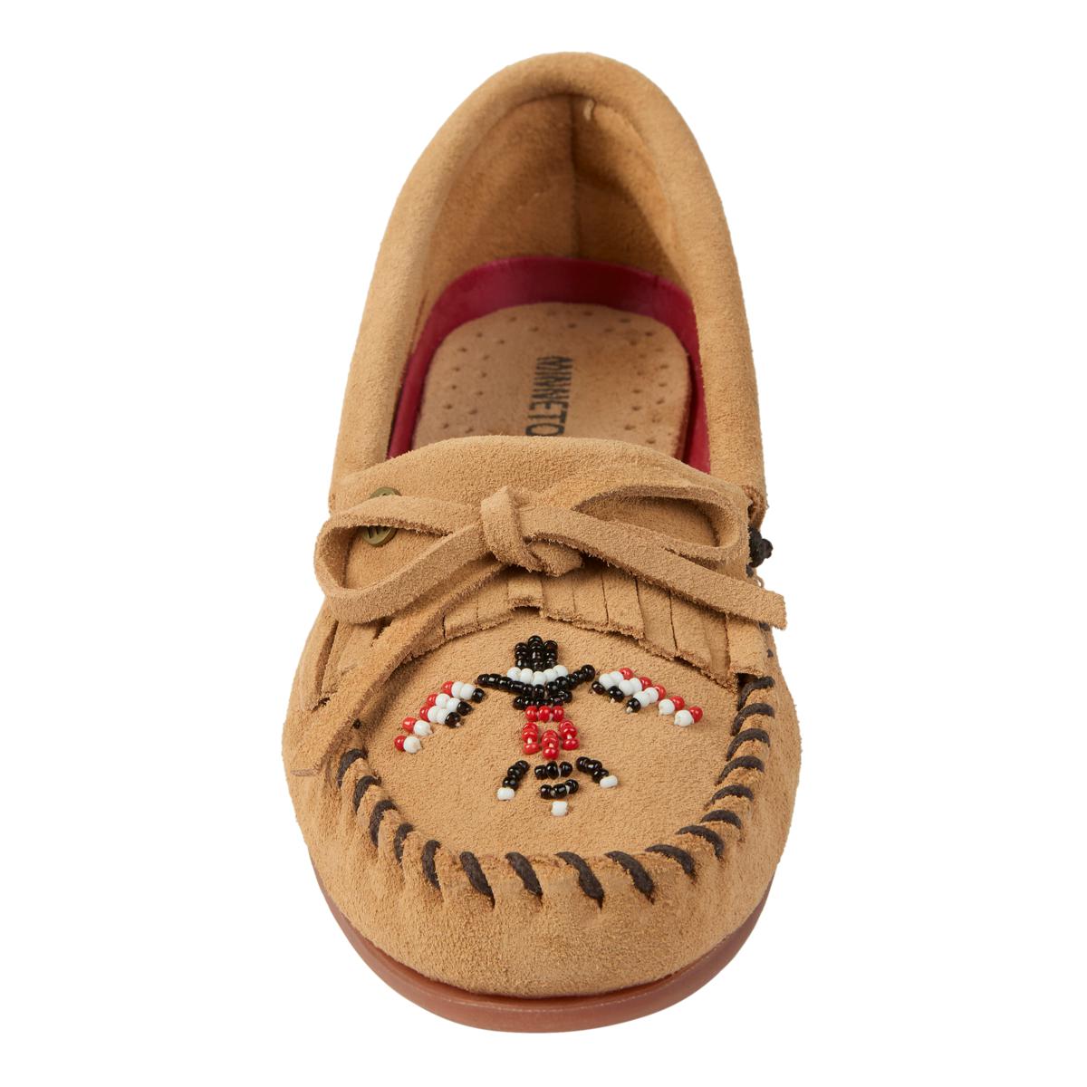 Minnetonka Thunderbird Hand-Beaded Suede Moccasin | HSN