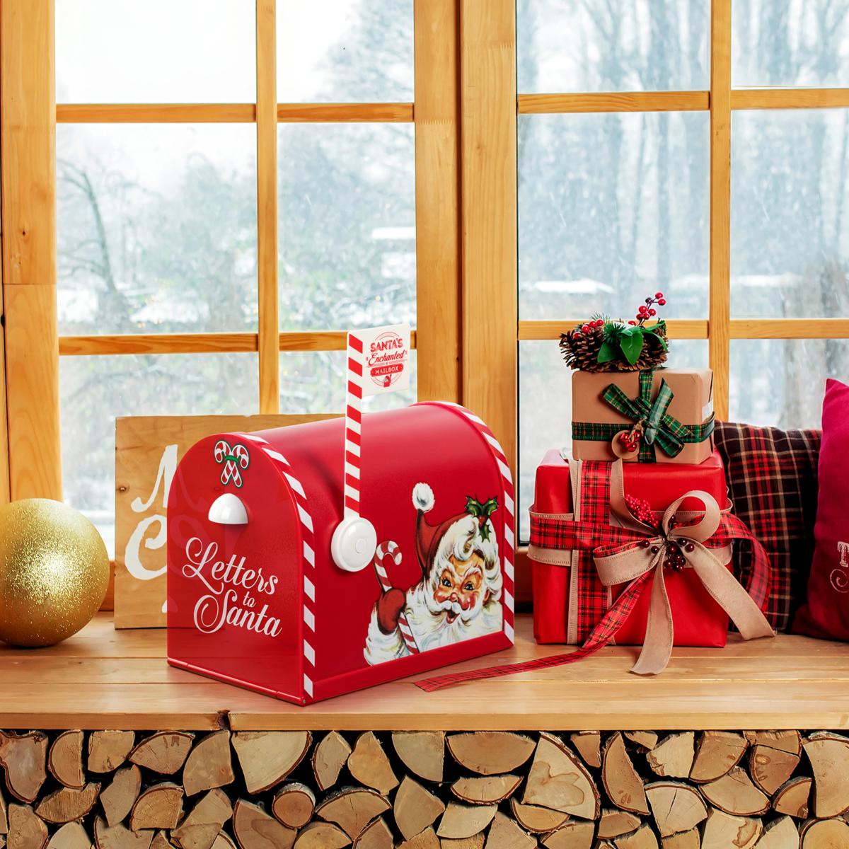 ジャムサンタ Mr. Christmas Santa's Enchanted Mailbox with Notepad and Pen | HSN