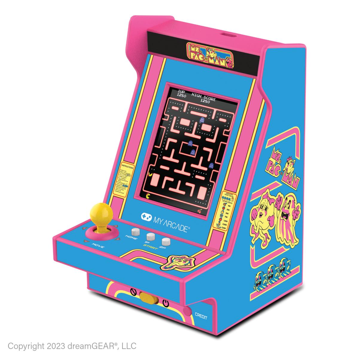 Arcade1Up 4-Game Micro Player Mini shops Arcade Machine: Super Pac-Man Video Game