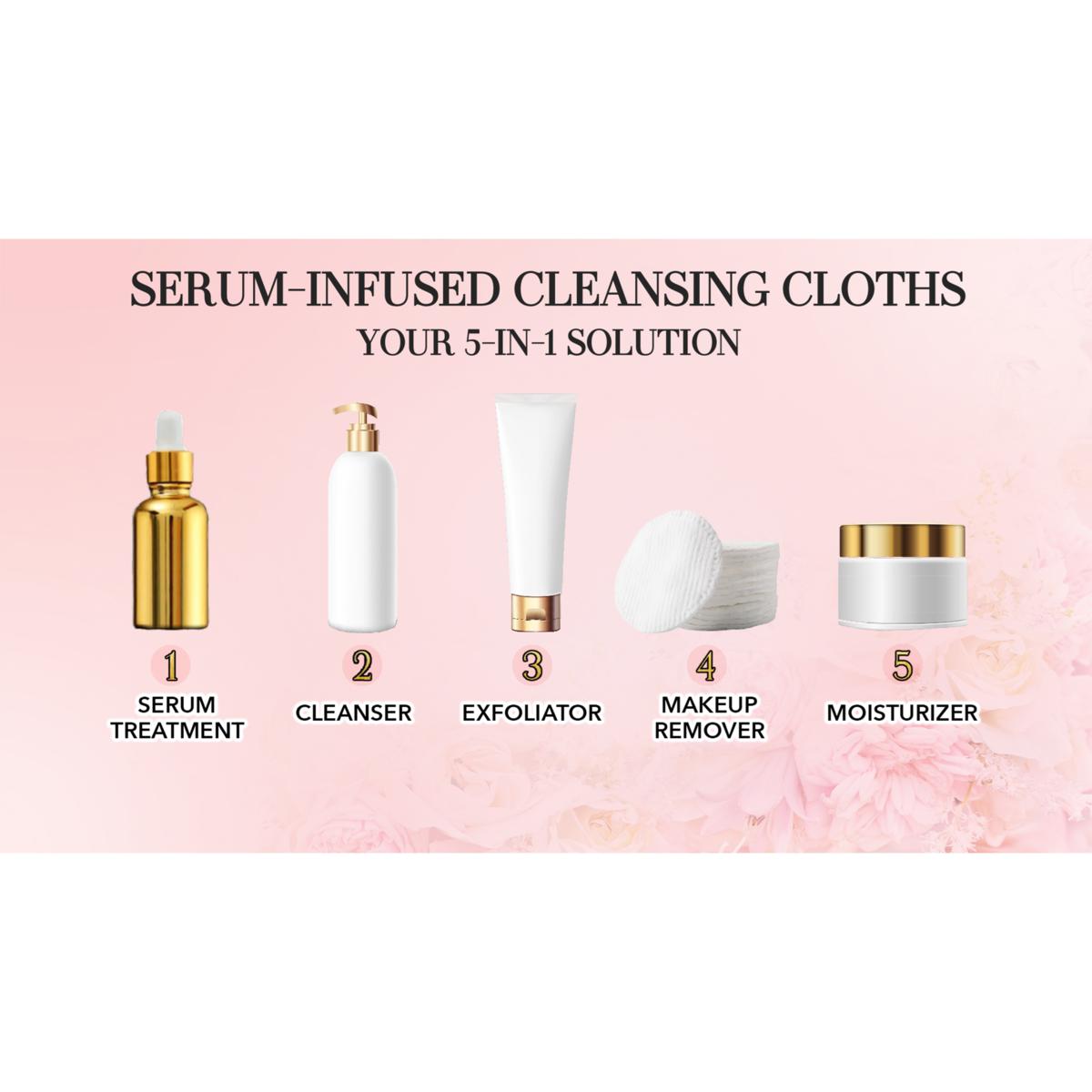 Nakery Beauty 3-piece Wrinkle Eraser & Serum Infused Cloths Set | HSN