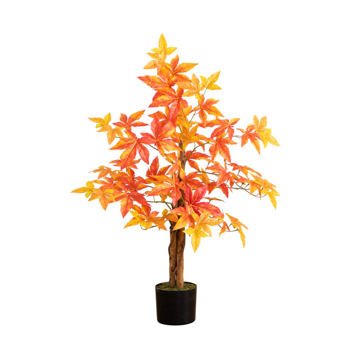 Nearly Natural Autumn Deluxe Maple Artificial Fall Tree | HSN