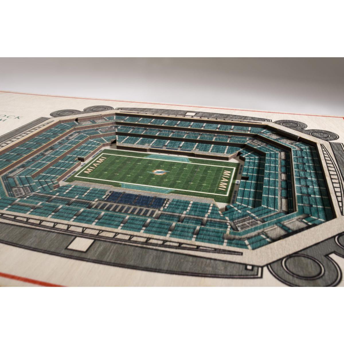 Miami Dolphins 3D StadiumViews Picture Frame Hard Rock Stadium