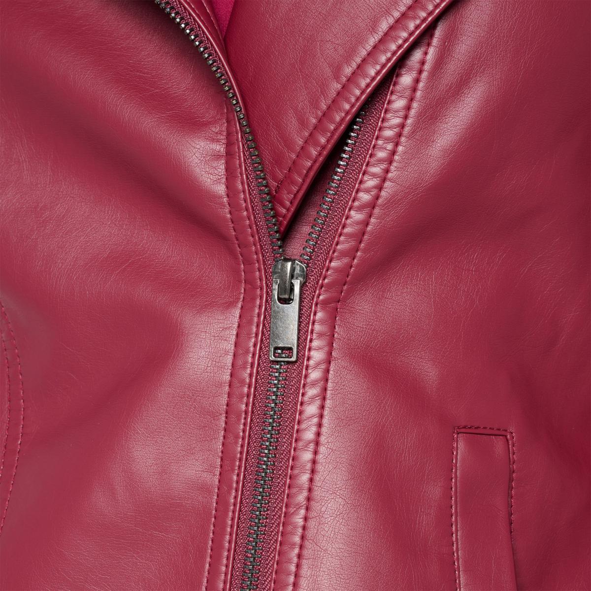 Nina Leonard Faux Leather Moto Jacket | HSN