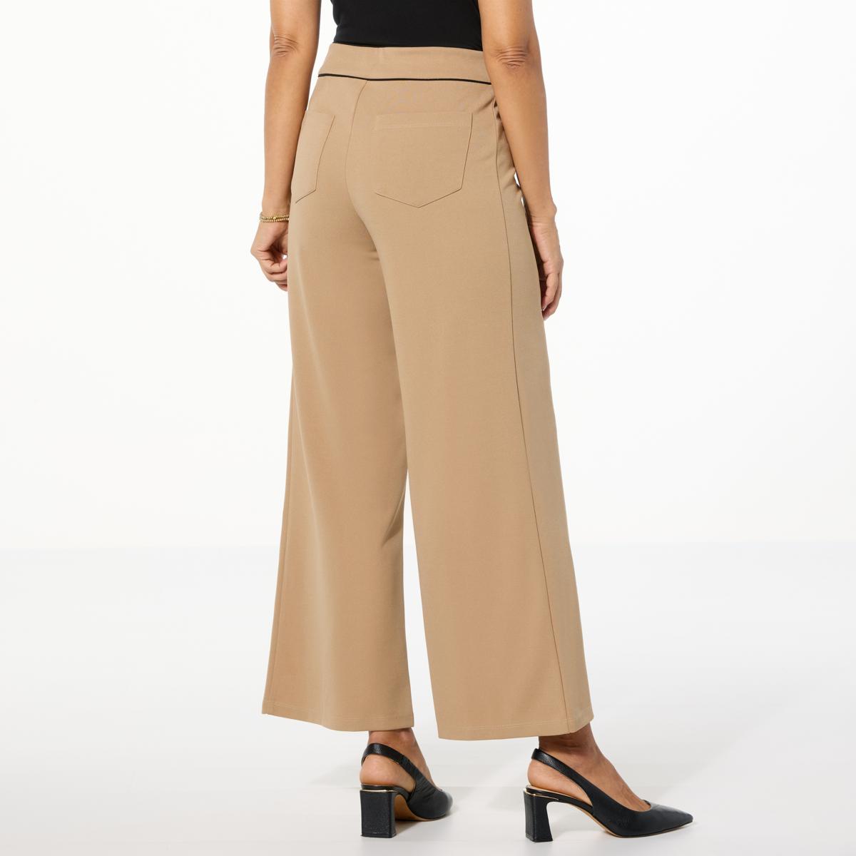 Nina Leonard High Tech Crepe Trouser Pant | HSN