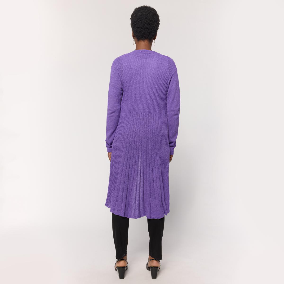 Nina Leonard Long Sleeve Rib Knit Cardigan | HSN