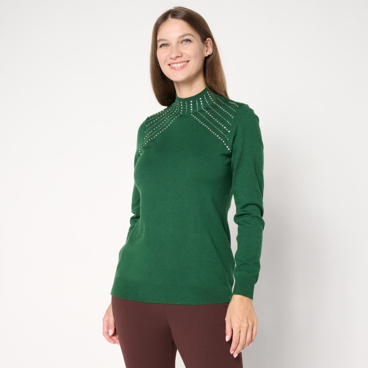 Nina Leonard Mock Neck Long Sleeve Sweater Top | HSN