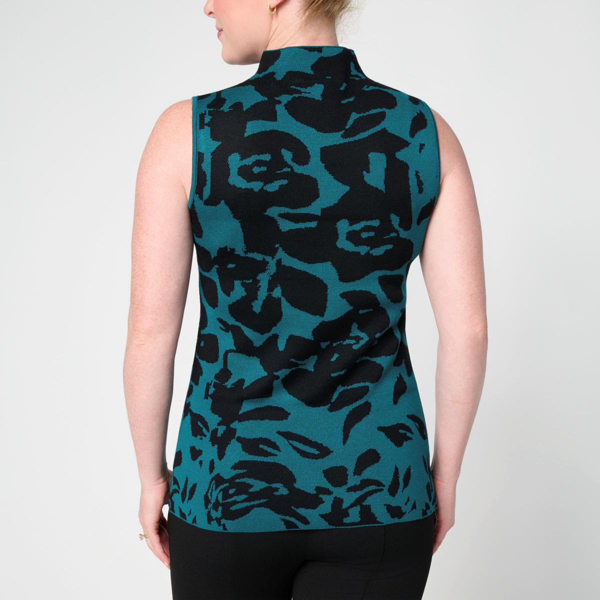Nina Leonard Mock Neck Sweater Tank | HSN