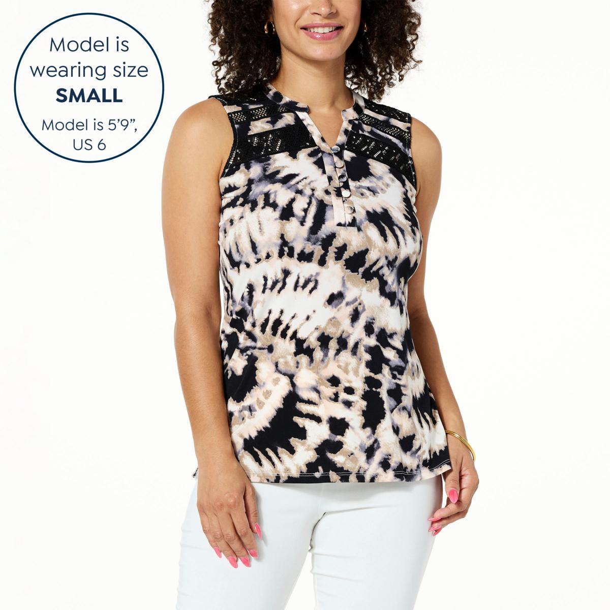 Nina Leonard Long Sleeve Drape Neck-Top - 23256842 | HSN