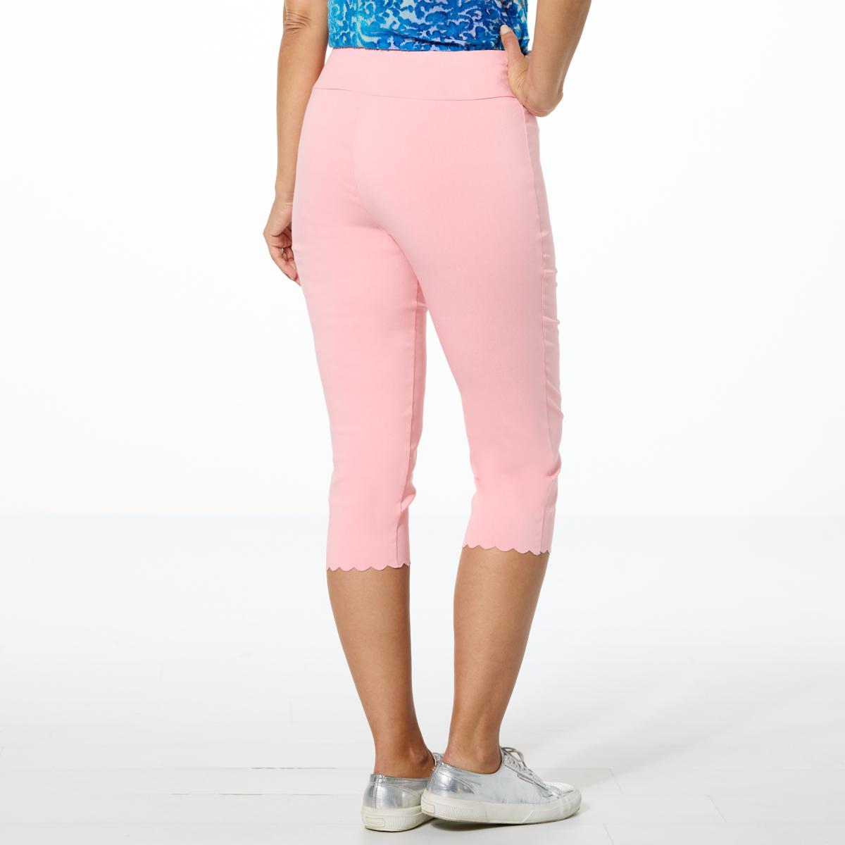 ninaページ Nina Leonard Pull-on Crop Pant with Scalloped Detail | HSN