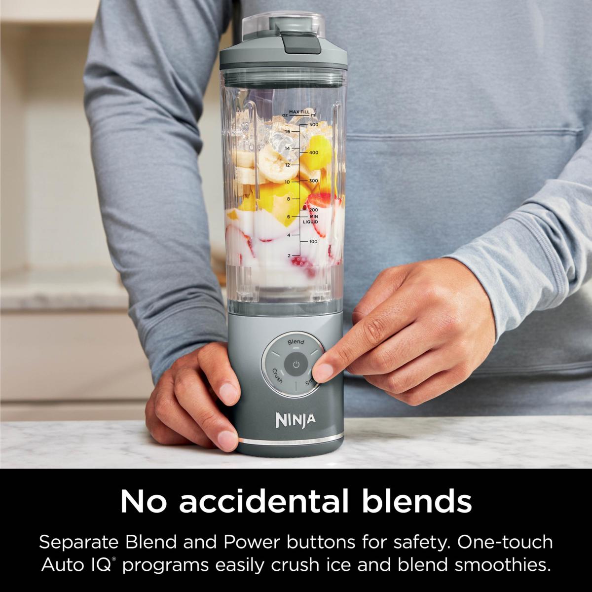 Ninja Blast Max 22-oz. Portable Blender - Platinum Silver | HSN
