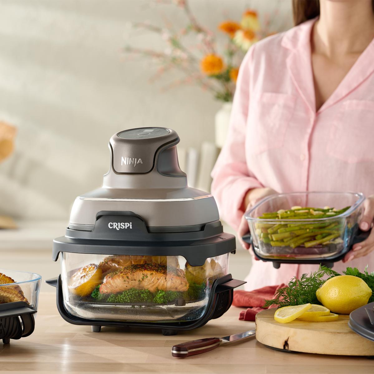 Ninja Crispi 5-in-1 Glass Air Fryer with 3 Containers | HSN