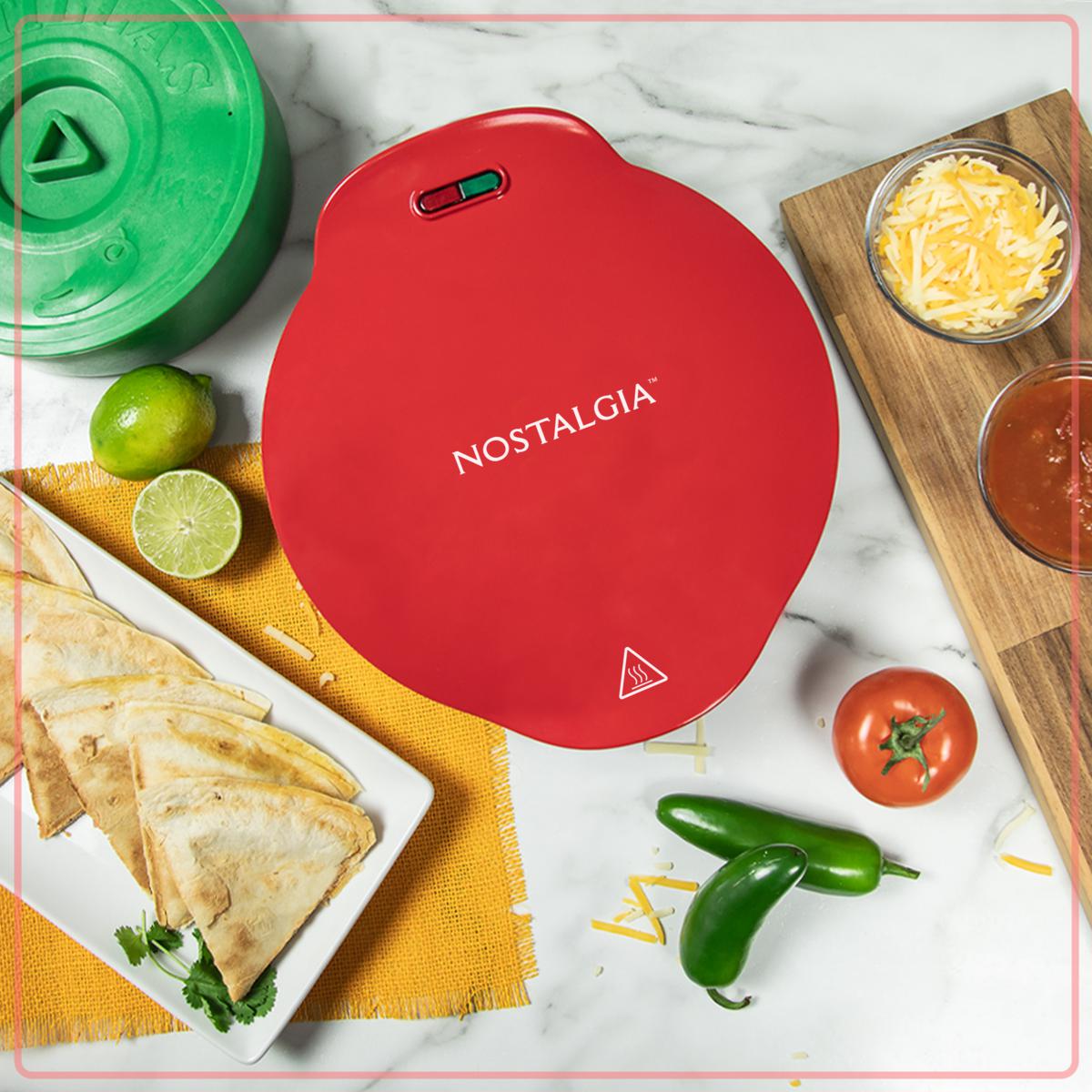 Nostalgia EQM200 Electric Quesadilla Maker w/ Extra Stuffing