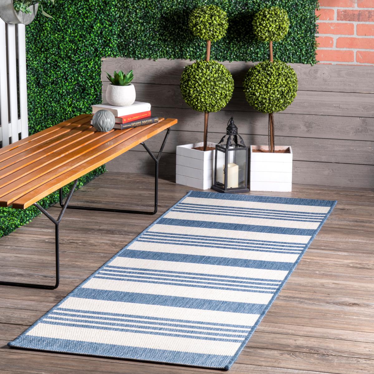 nuLOOM Robin Multi Stripe Indoor/Outdoor Area Rug | HSN