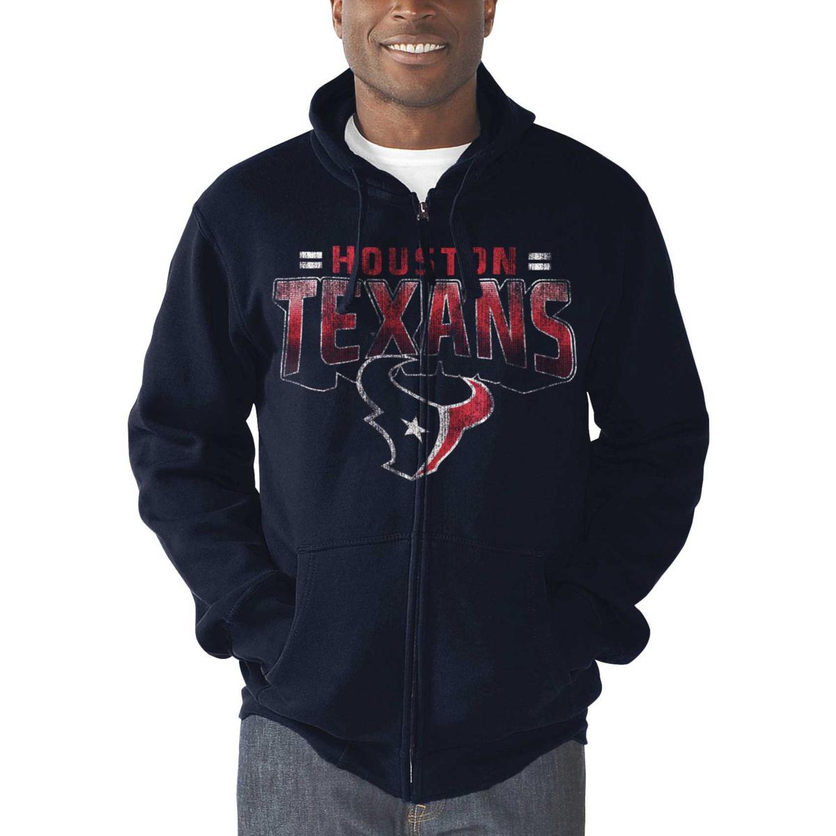 Youth Red/Navy Houston Texans First and Goal Pullover Hoodie