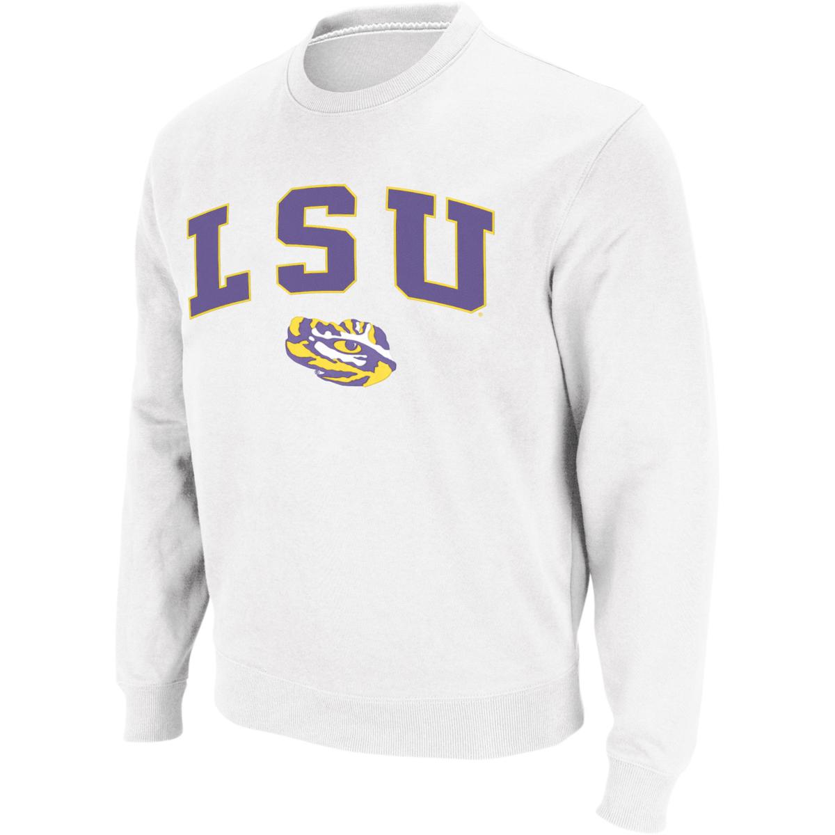 Officially Licensed Men s LSU Tigers Arch Logo Sweatshirt 21587215 HSN