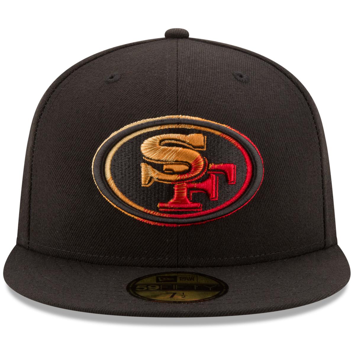 New Era Black San Francisco 49ers Team 59FIFTY Fitted Hat