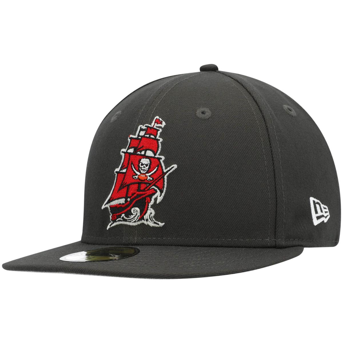 Men's New Era Black Tampa Bay Buccaneers Logo Color Dim 59FIFTY Fitted Hat