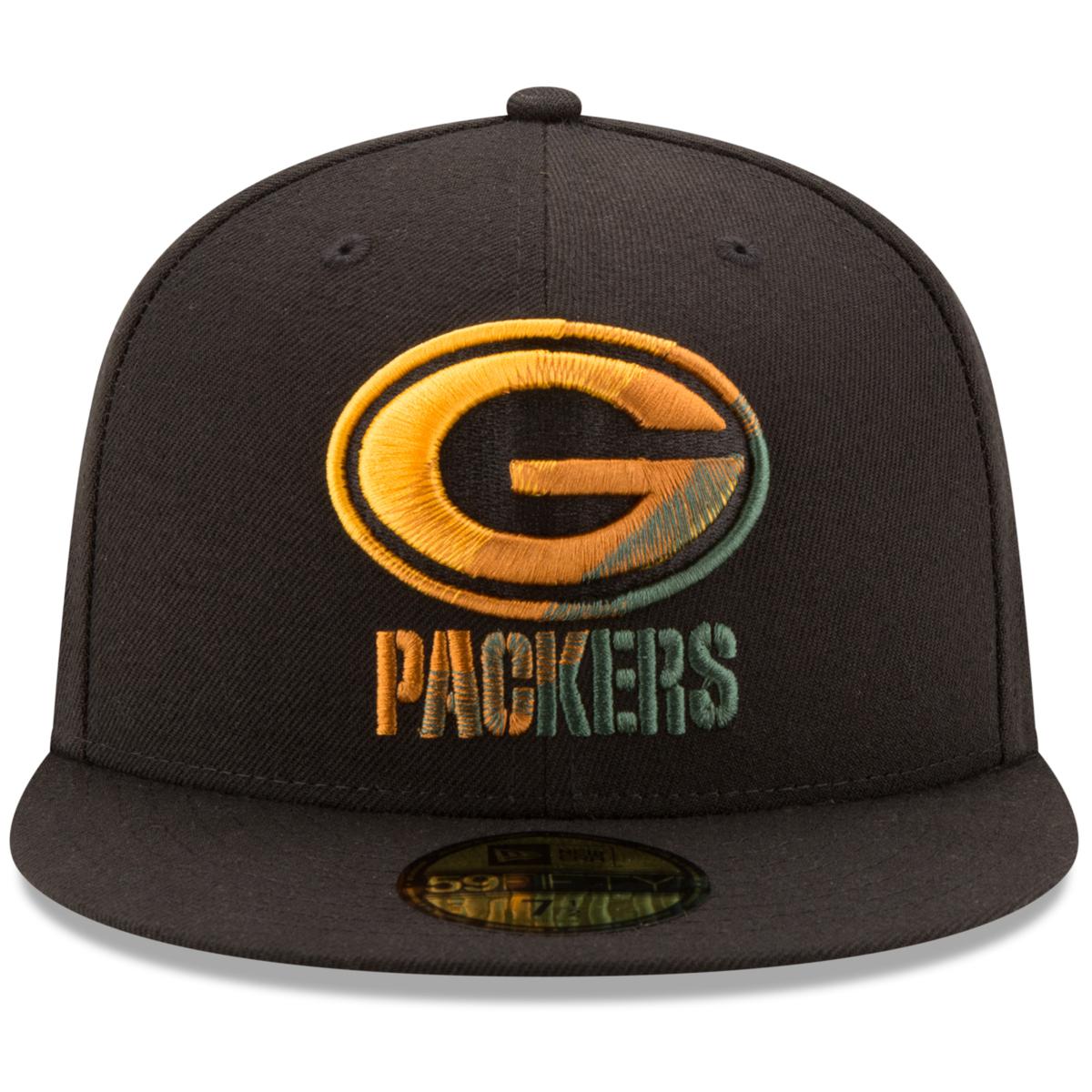 New Era Men's Packers Color Pack 59 Fifty Fitted Hat Black/Grey Size 7 5/8 | MODA3