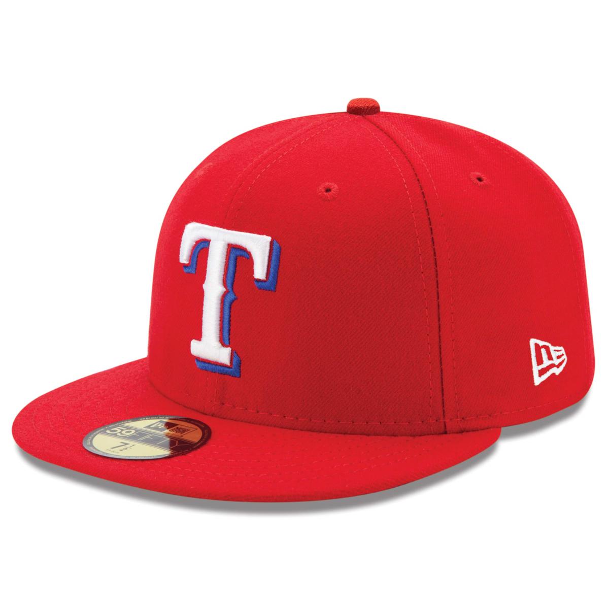 New era Texas Rangers Red Fitted Hat MLB 2017 Authentic Low Profile Cap  Size 8