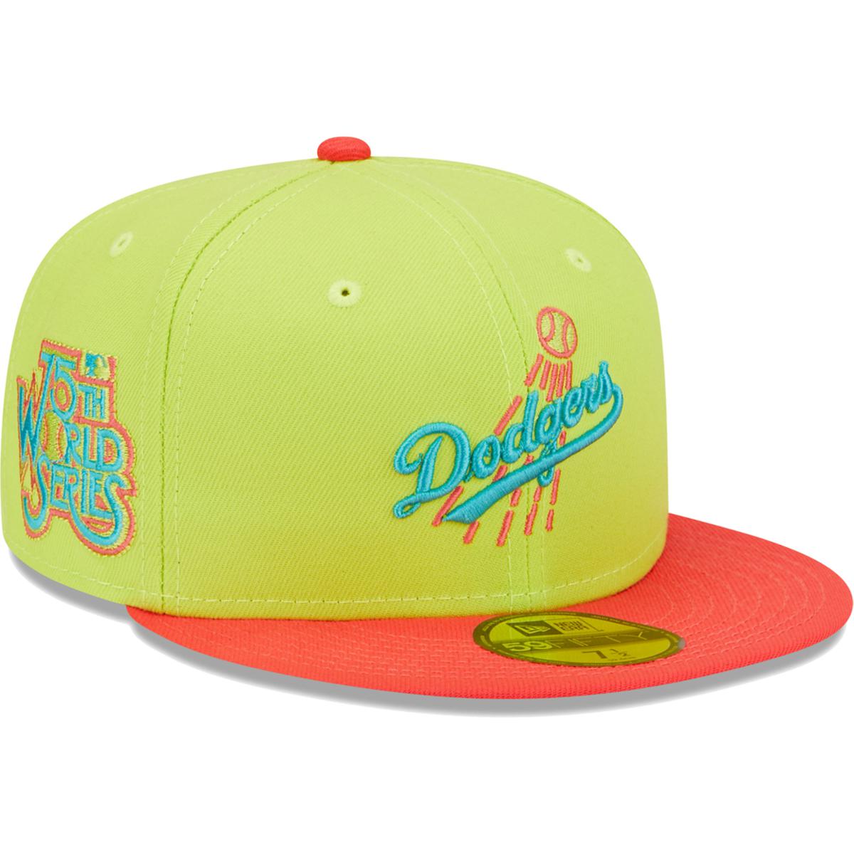 Officially Licensed MLB Men's New Era Cyber Highlighter Hat - Dodgers ...