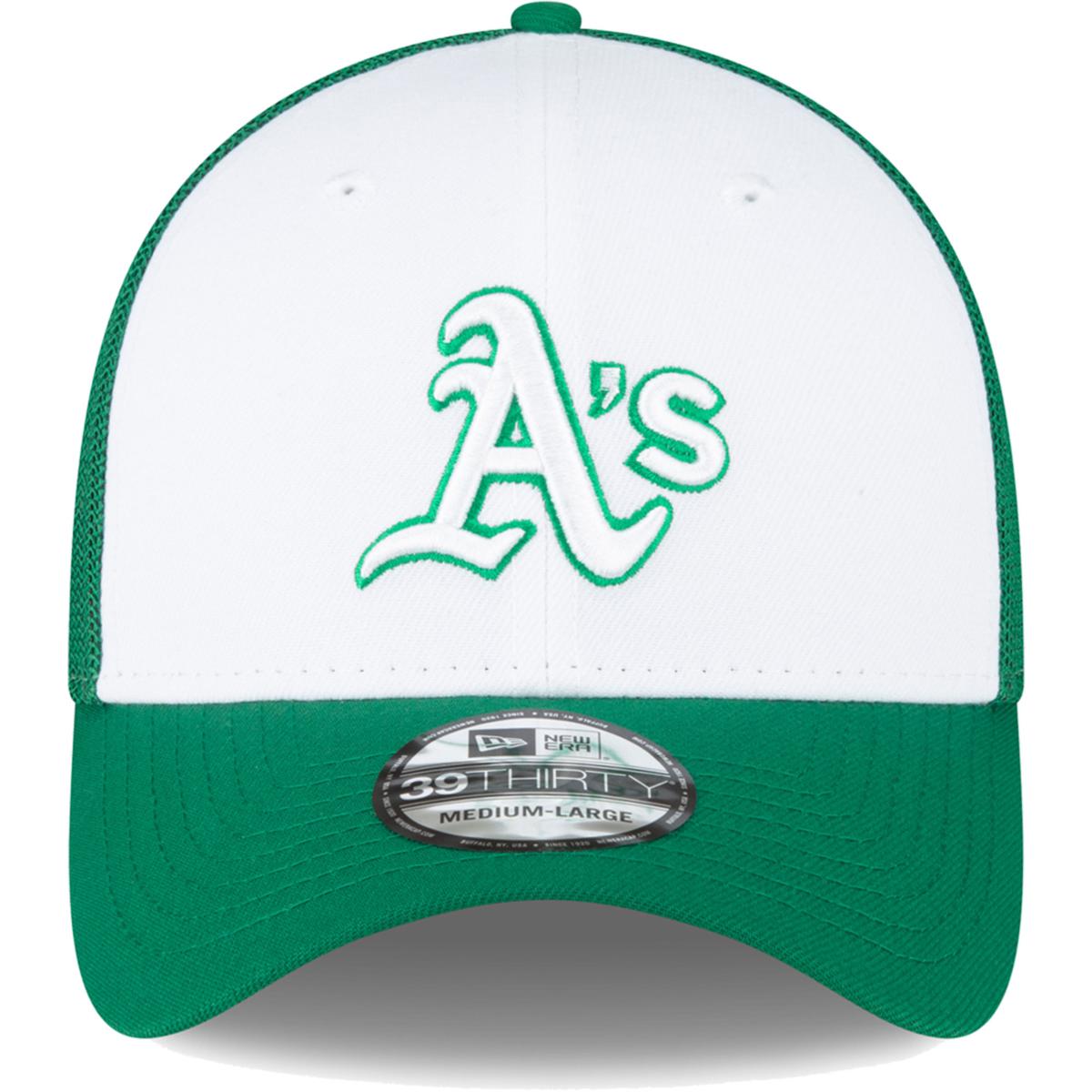 Officially Licensed MLB Oakland Athletics Men's Green/White Flex Hat