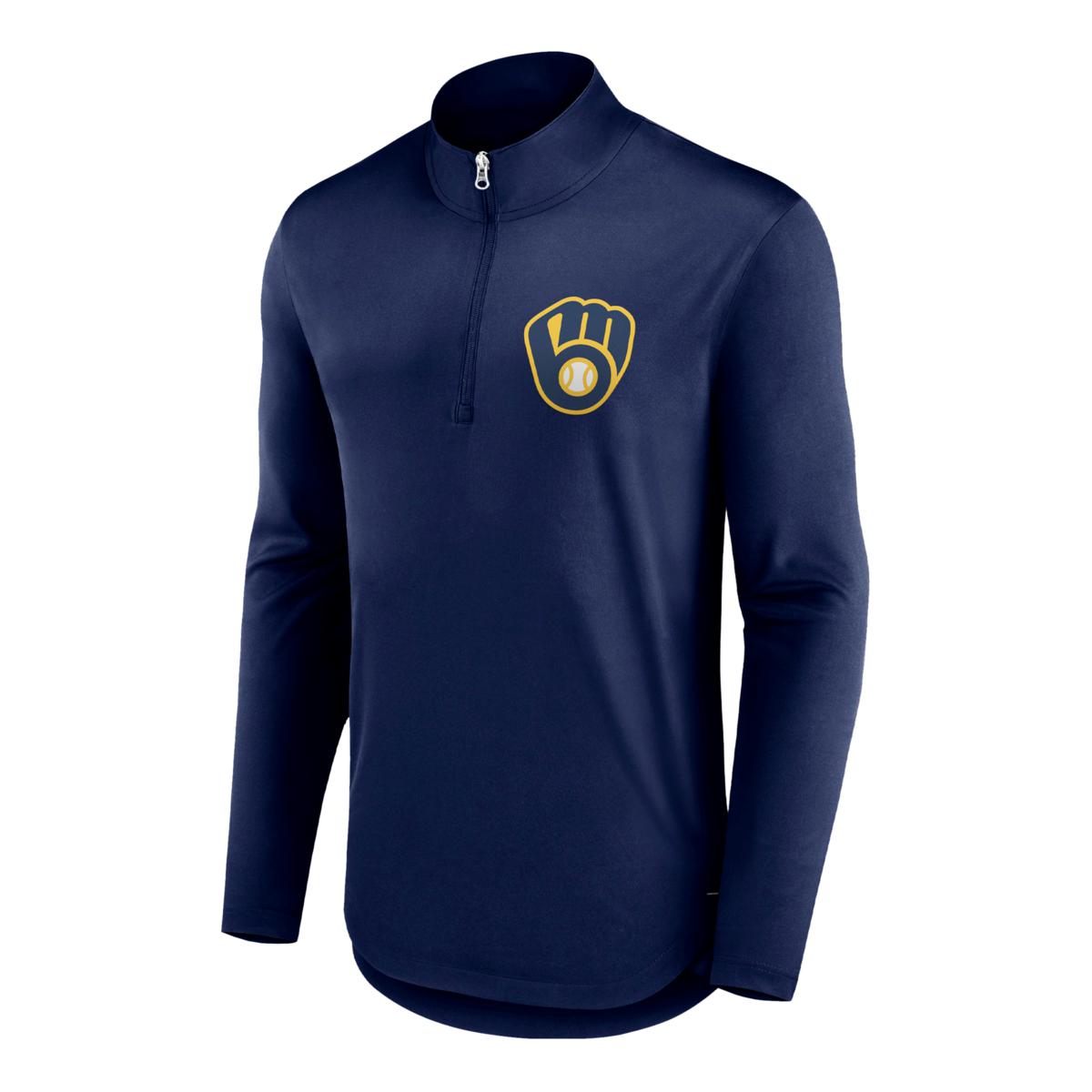 Milwaukee Brewers Nike Baseball Raglan 3/4-Sleeve Pullover