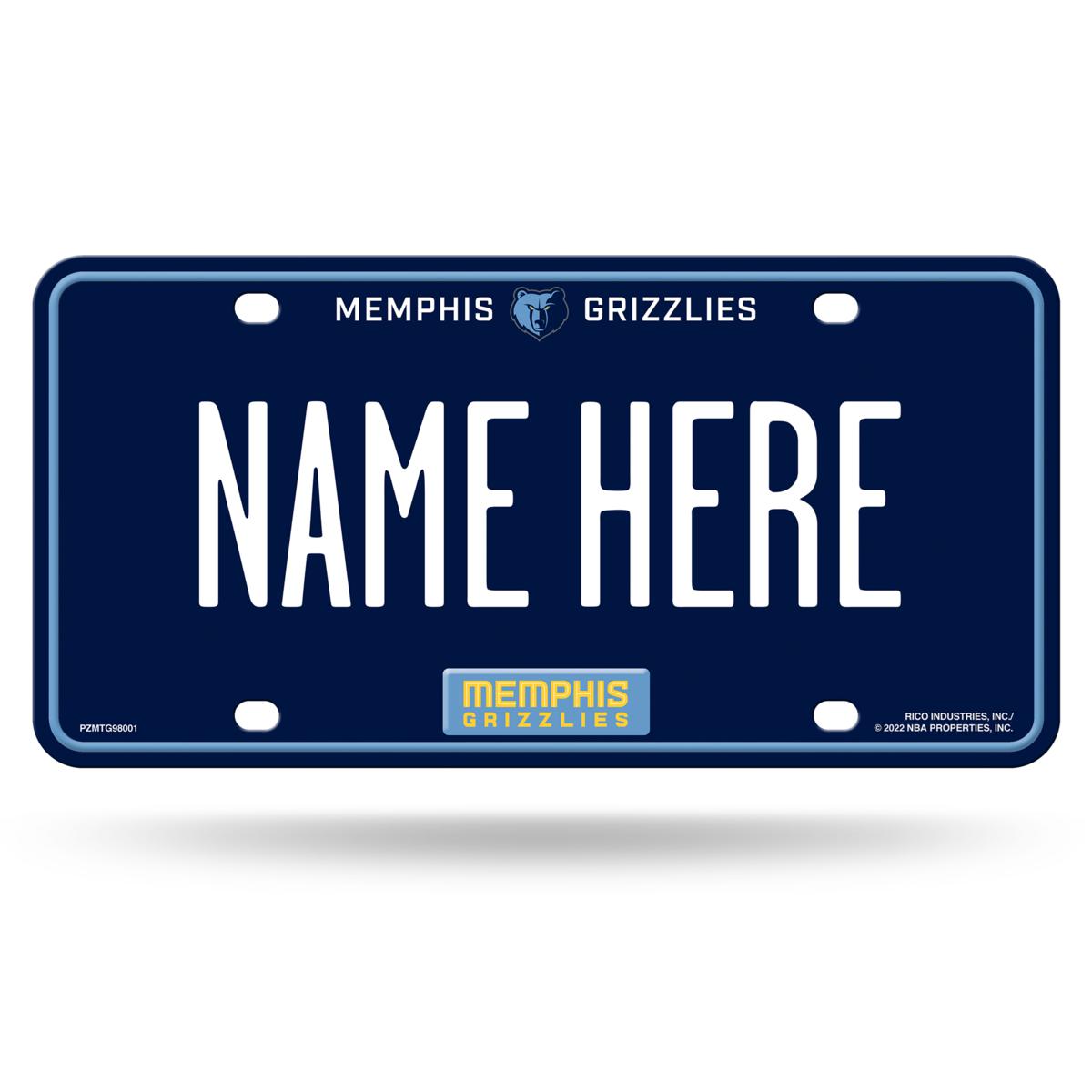 Officially Licensed NBA Personalized Auto Tag Memphis Grizzlies