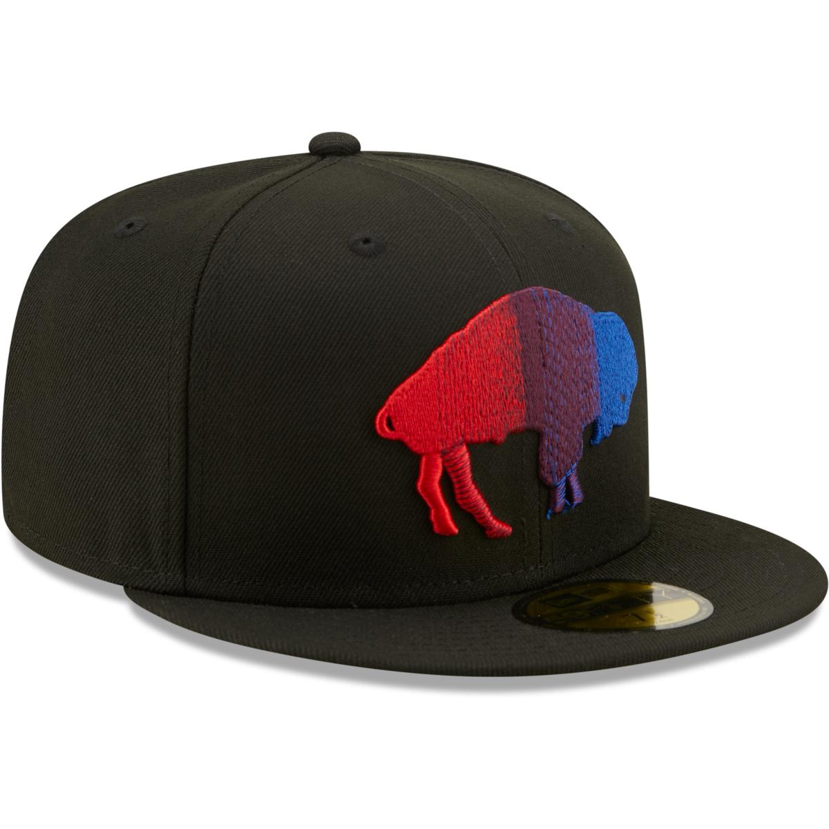 Men's New Era Red Buffalo Bills Omaha Throwback 59FIFTY Fitted Hat