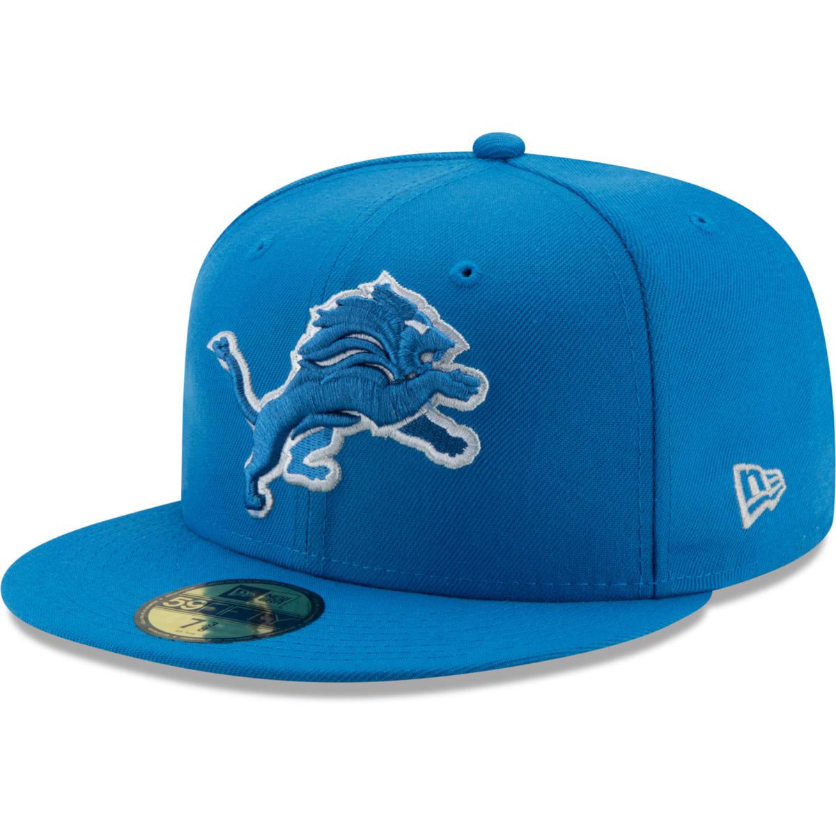 Men's New Era Black Detroit Lions Omaha 59FIFTY Fitted Hat