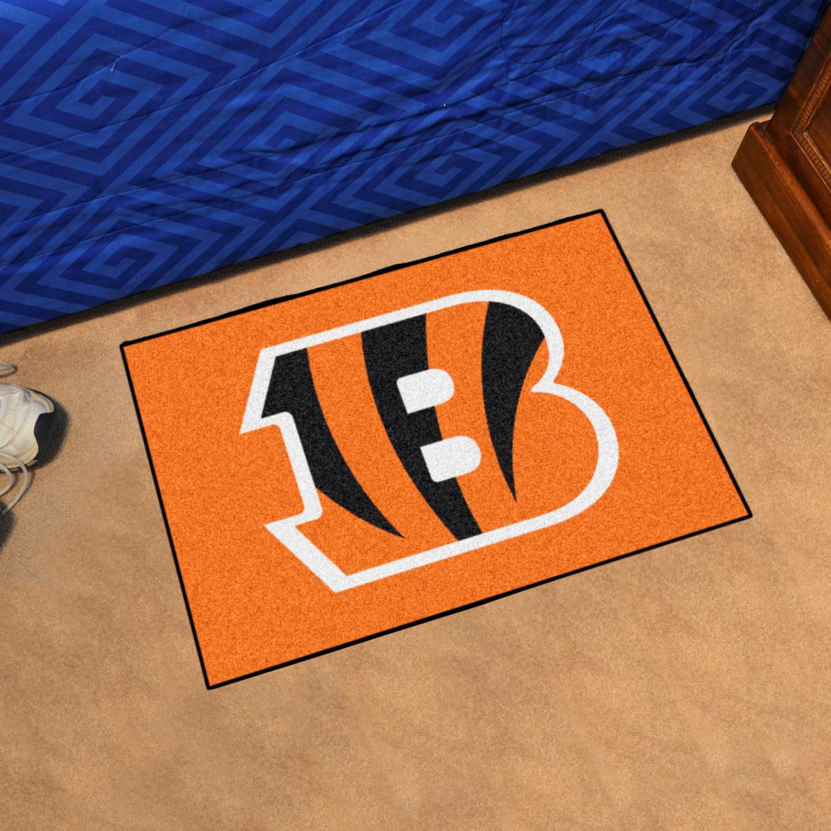 Cincinnati Bengals football shaped mat