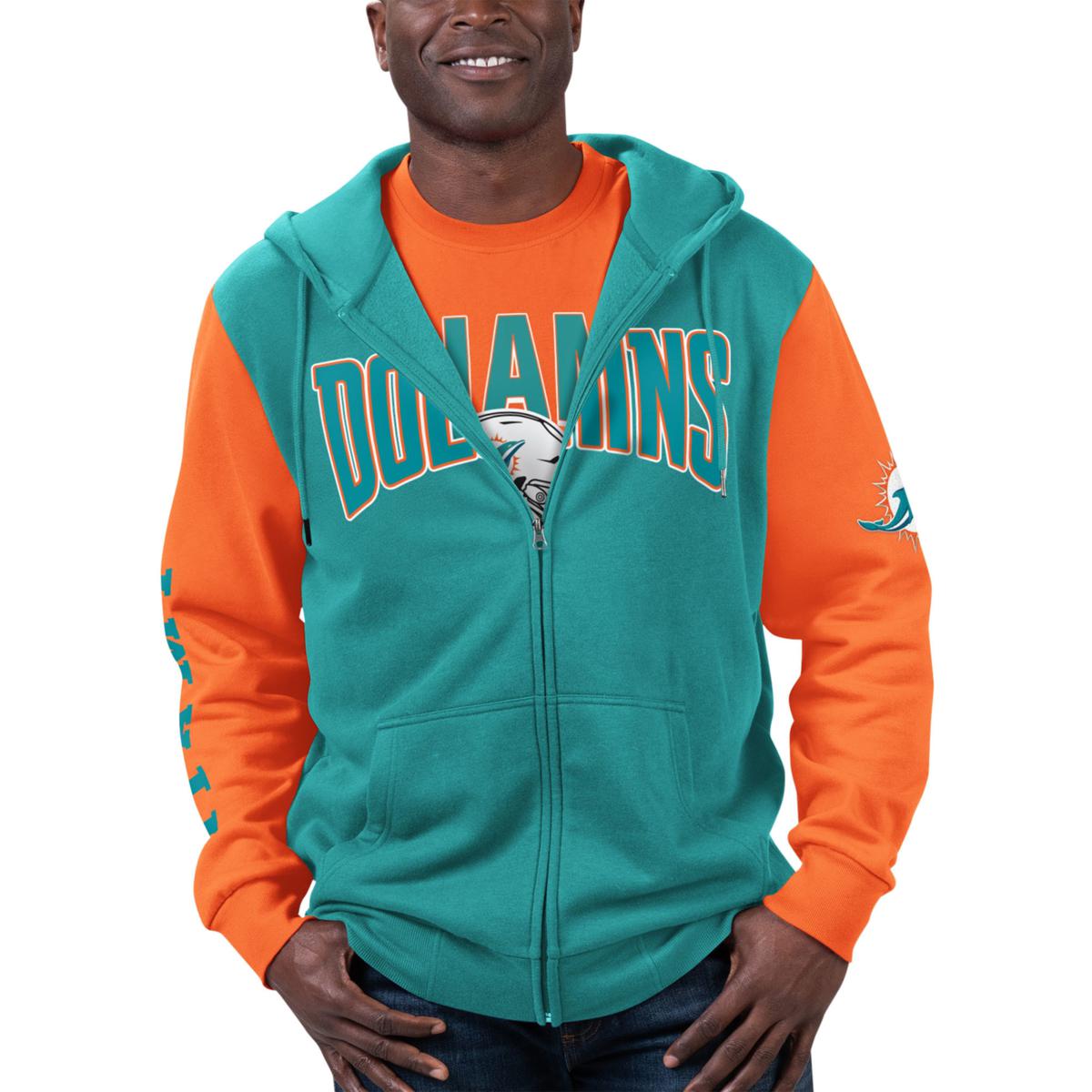 Officially Licensed NFL Long Sleeve Hoodie T-shirt - Cowboys - Dolphins