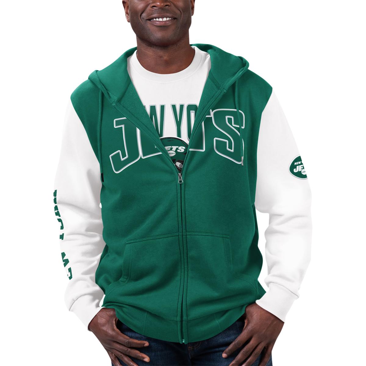 Football Fan Shop Officially Licensed NFL 2-Piece Combo Full-Zip Hoodie & Tee by GIII - Jets