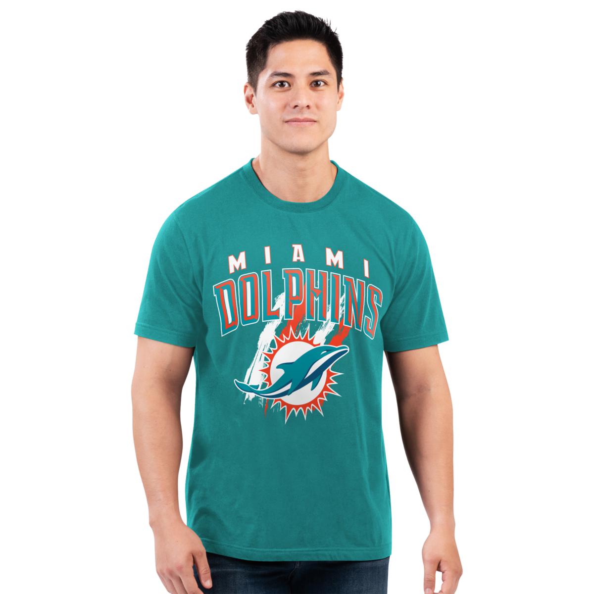 Officially Licensed NFL 2-piece Combo Tee with Hoodie by Glll - Dolphins