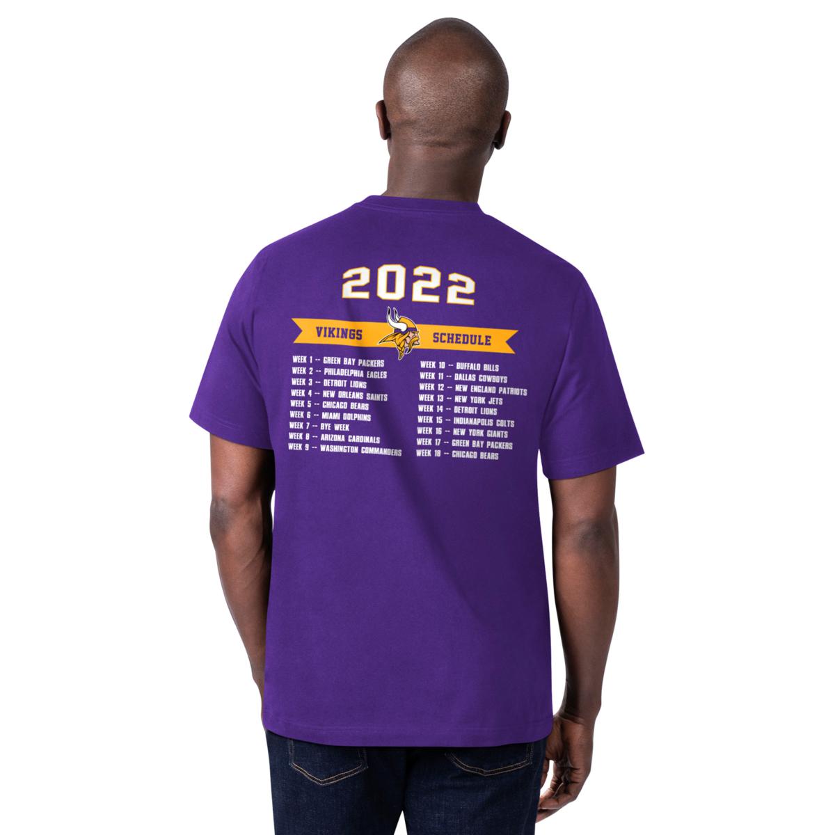 Officially Licensed NFL 2022 Jersey Knit Schedule Tee by Glll - Lions