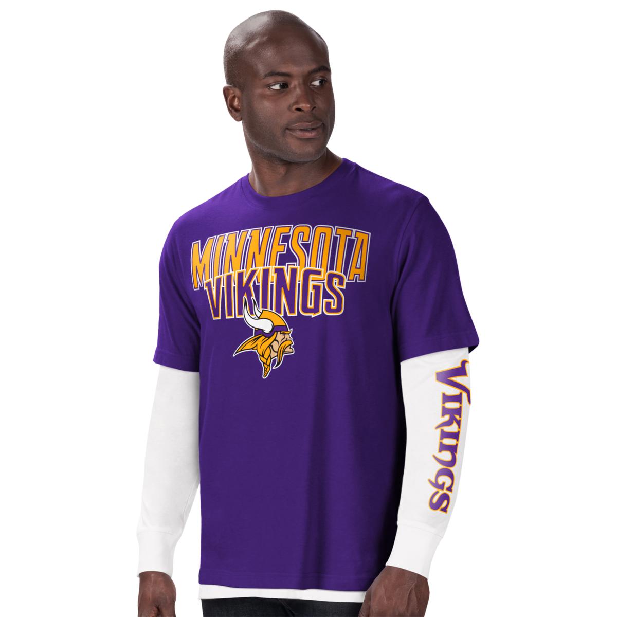 Officially Licensed NFL 3-in-1 Schedule T-Shirt Combo 2pk by Fanatics -  Vikings