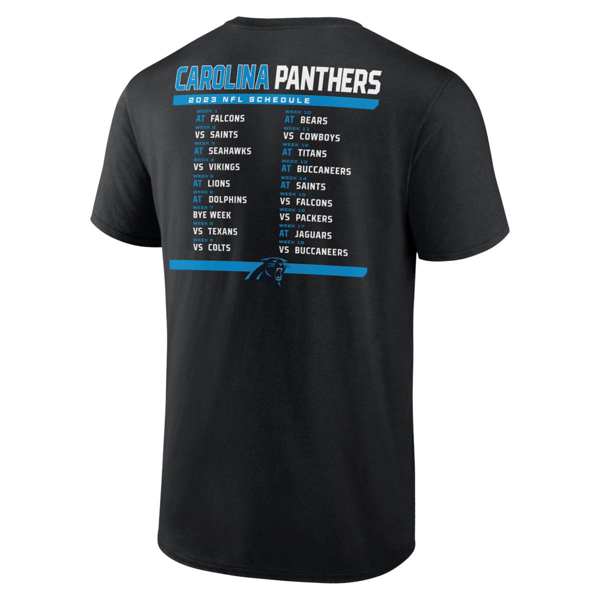 Officially Licensed NFL 3-in-1 Schedule T-Shirt Combo 2pk by Fanatics -  Panthers