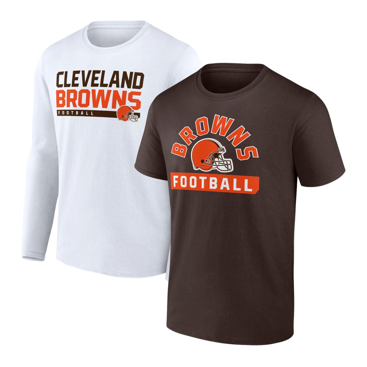 Officially Licensed NFL 3-in-1 Schedule T-Shirt Combo 2pk by Fanatics -  Browns